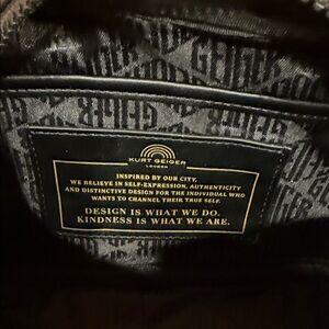 Kurt Geiger Black Monogram Bag-Small Kensington Drench Duffle Bag (small)